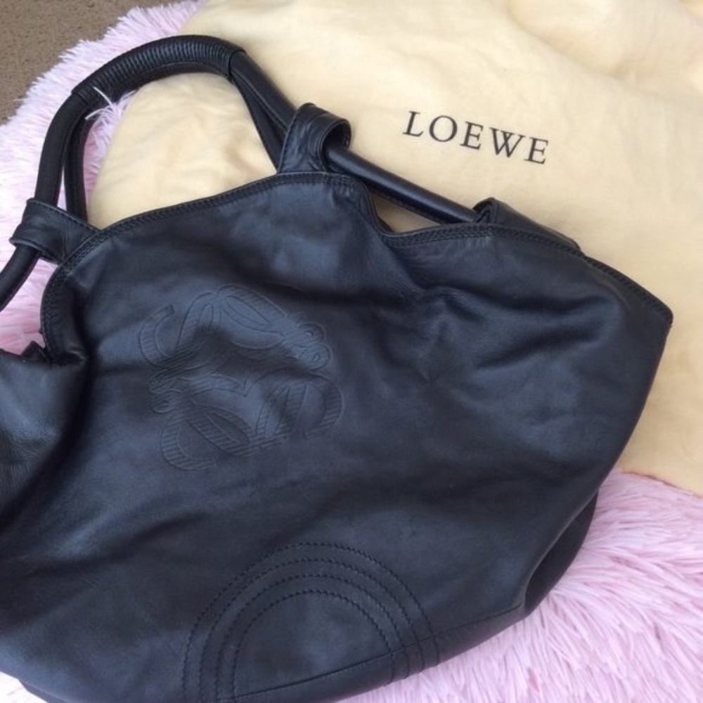 Loewe Napa Zaire Hand Leather Black Tote Bag